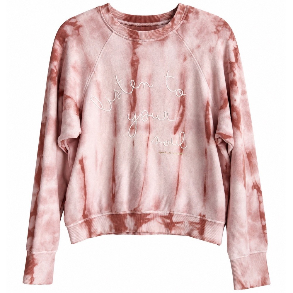 Spiritual Gangster Blush Tie Dye Soul Sweatshirt Small Boho Y2K Yoga Athleisure